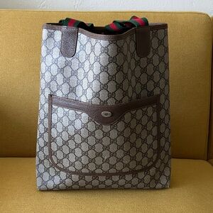 Vintage Gucci GG PVC Leather Tote Bag